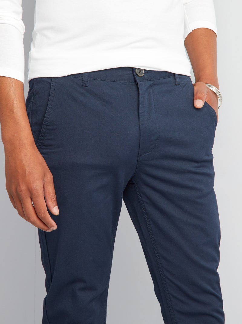 Pantaloni chino skinny L30 blu - Kiabi