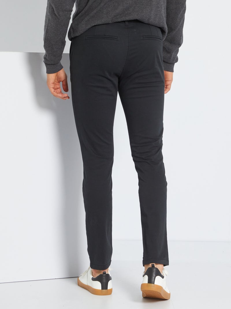 Pantaloni chino skinny L30 Nero - Kiabi
