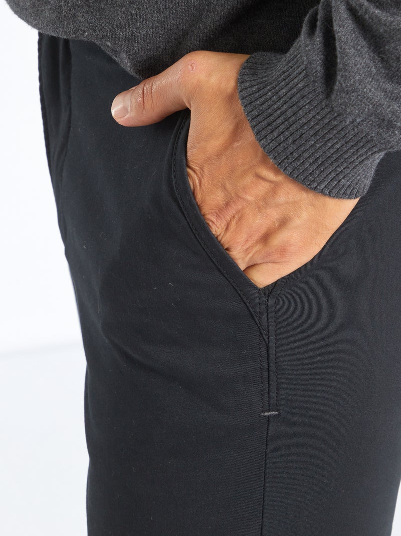 Pantaloni chino skinny L30 Nero - Kiabi