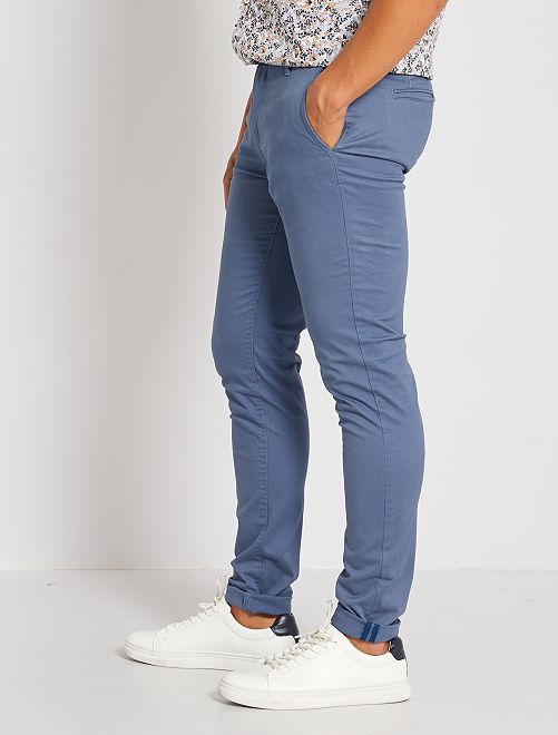Pantaloni chino skinny L34 - BLU - Kiabi - 15.00€