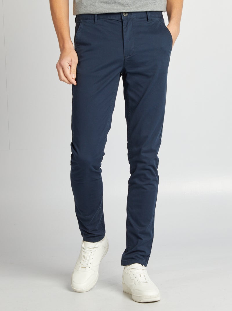 Pantaloni chino skinny L34 blu - Kiabi
