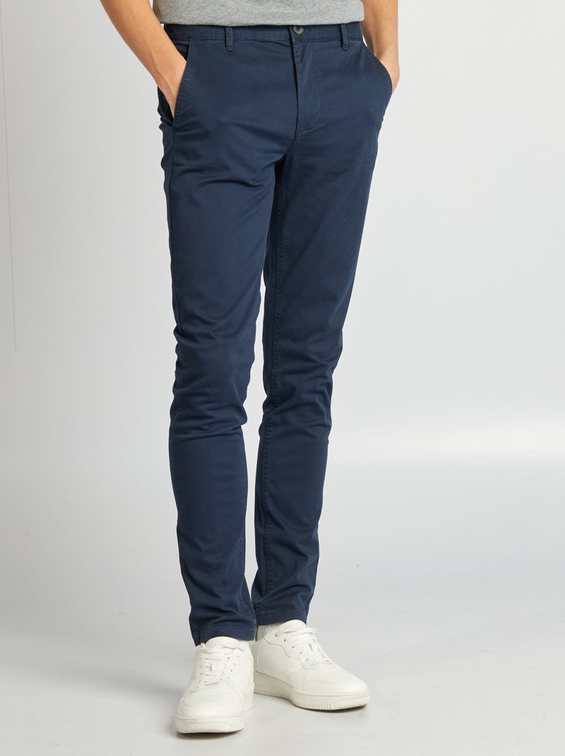 Pantaloni chino skinny L34 blu - Kiabi