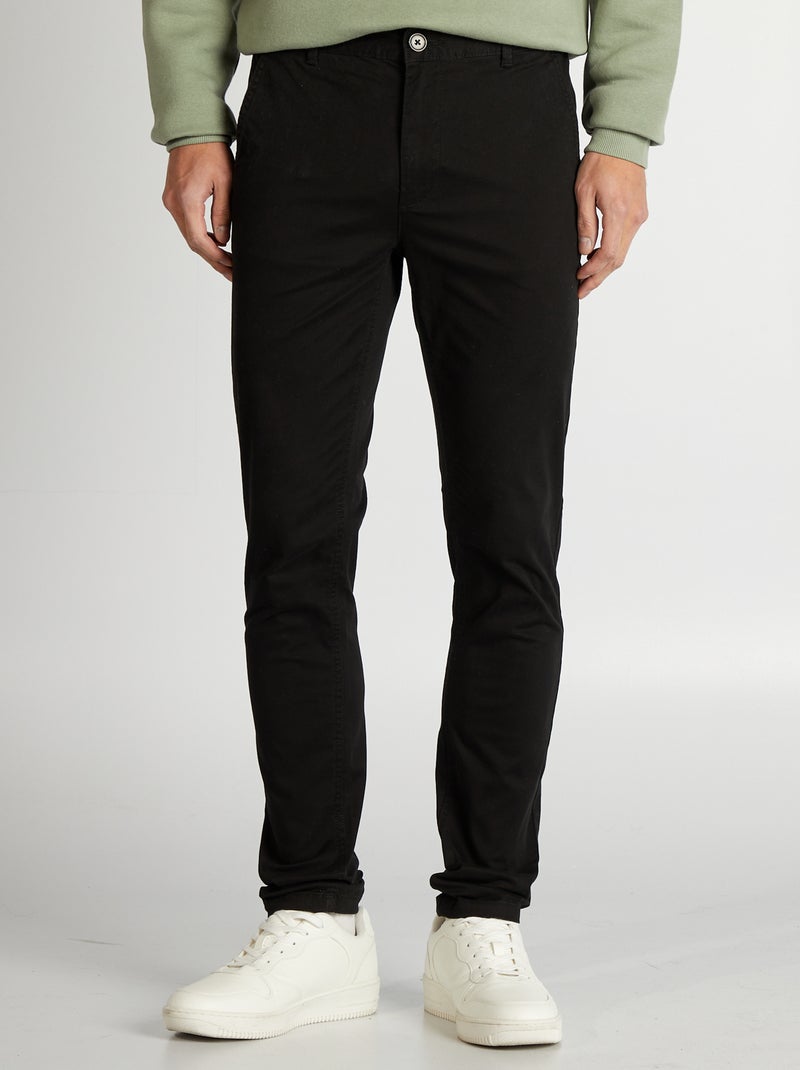 Pantaloni chino skinny L34 NERO - Kiabi