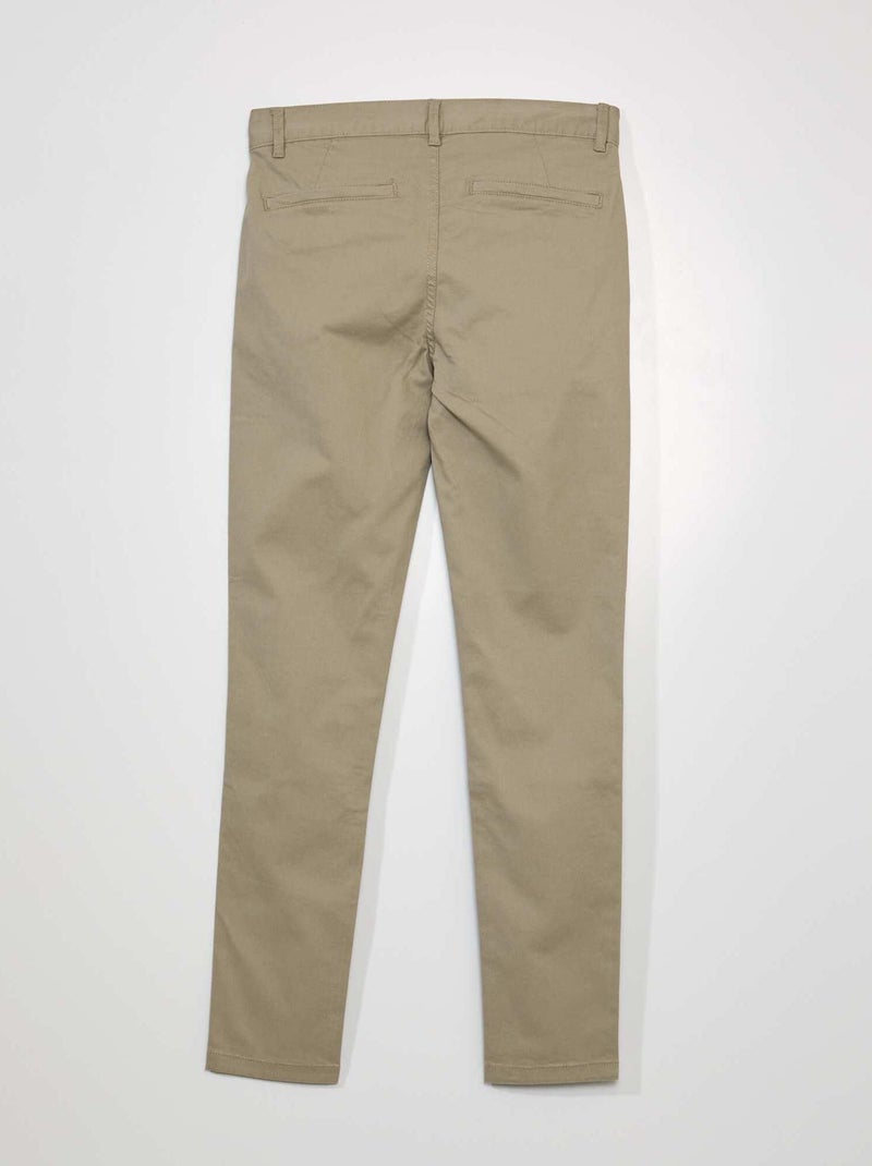 Pantaloni chino skinny stretch - L32 BEIGE - Kiabi