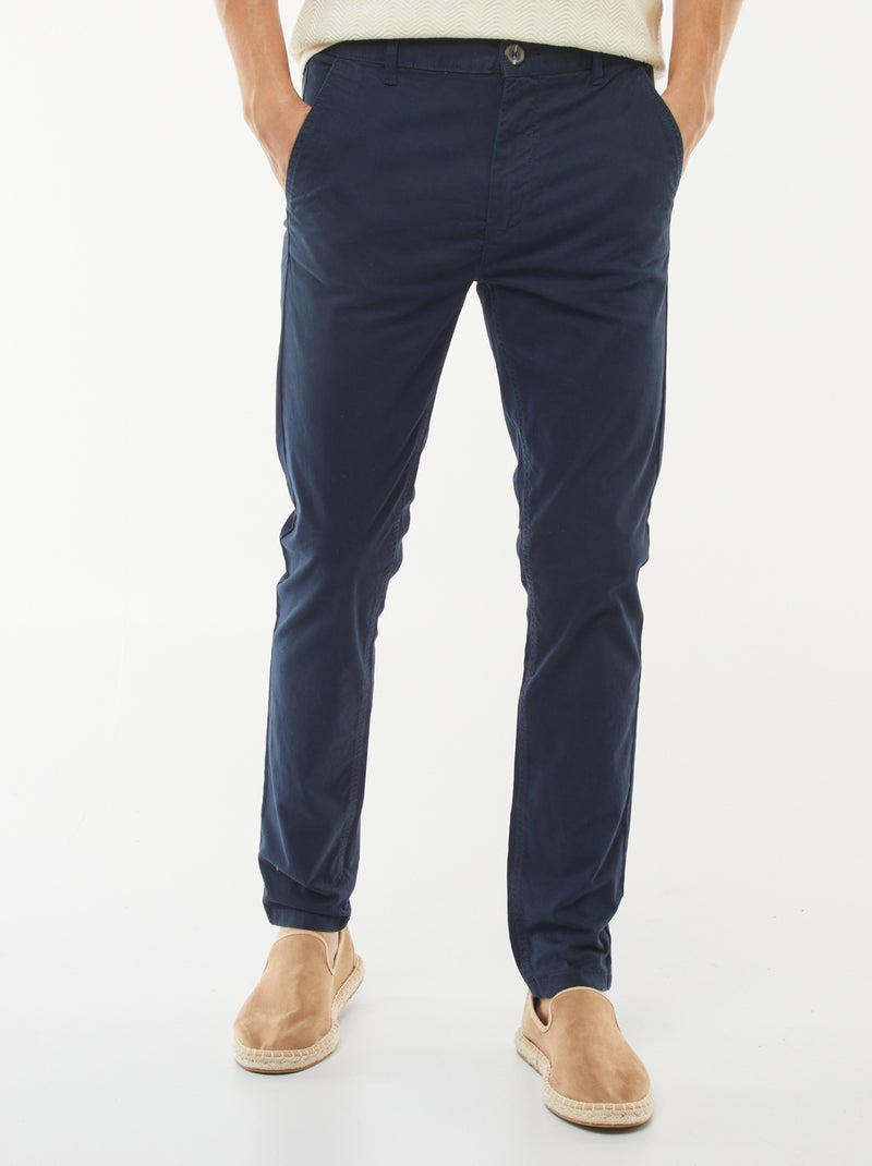 Pantaloni chino skinny stretch - L32 blu - Kiabi