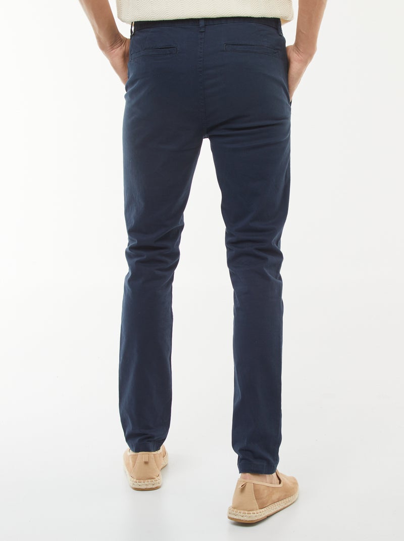Pantaloni chino skinny stretch - L32 blu - Kiabi