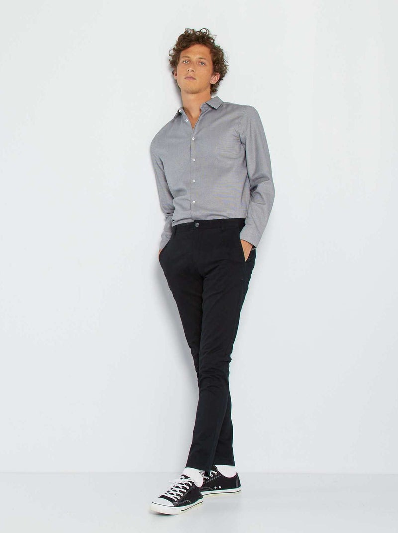 Pantaloni chino skinny stretch - L32 nero - Kiabi