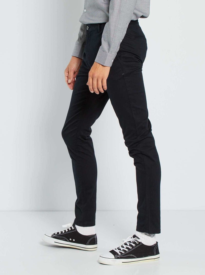 Pantaloni chino skinny stretch - L32 nero - Kiabi