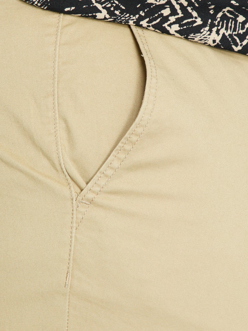 Pantaloni chino slim - L32 beige melange - Kiabi