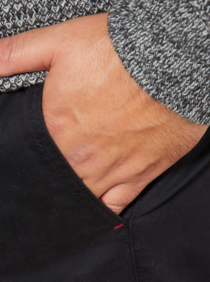 Pantaloni chino slim - L32 nero - Kiabi