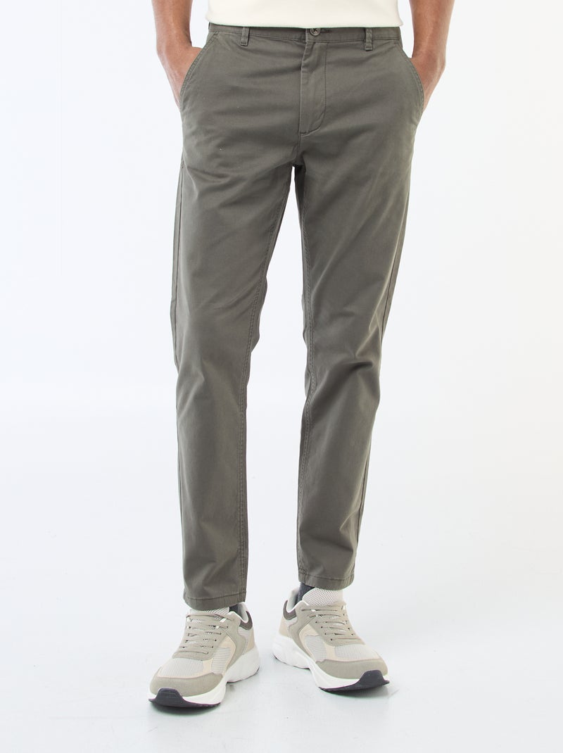Pantaloni chino slim - L34 Kaki - Kiabi