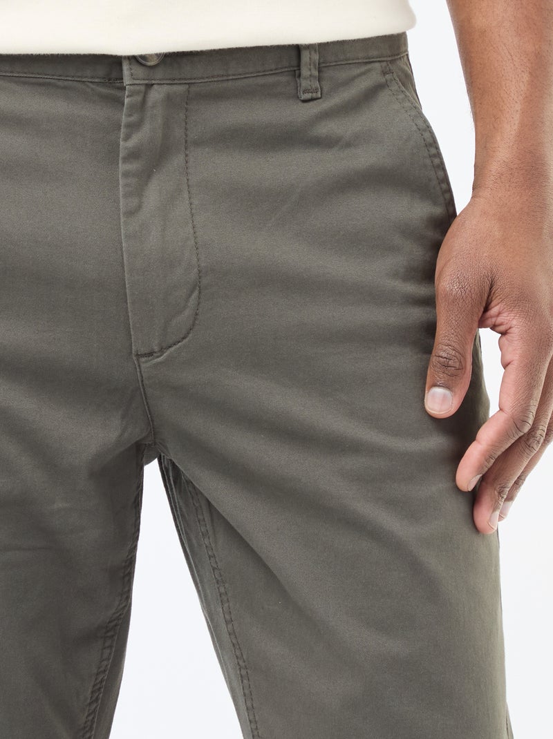 Pantaloni chino slim - L34 Kaki - Kiabi