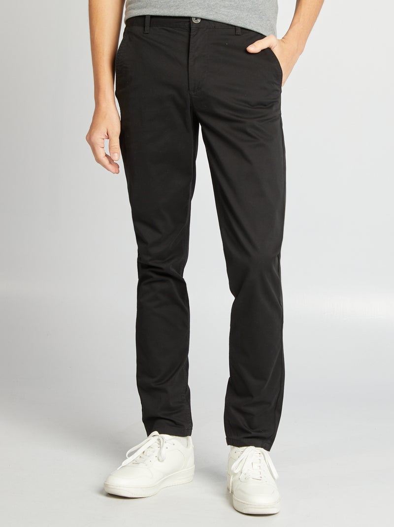 Pantaloni chino slim - L34 NERO - Kiabi