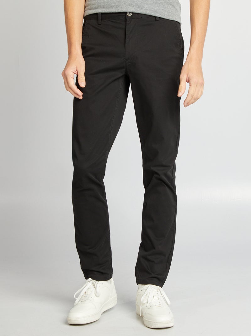 Pantaloni chino slim - L34 NERO - Kiabi