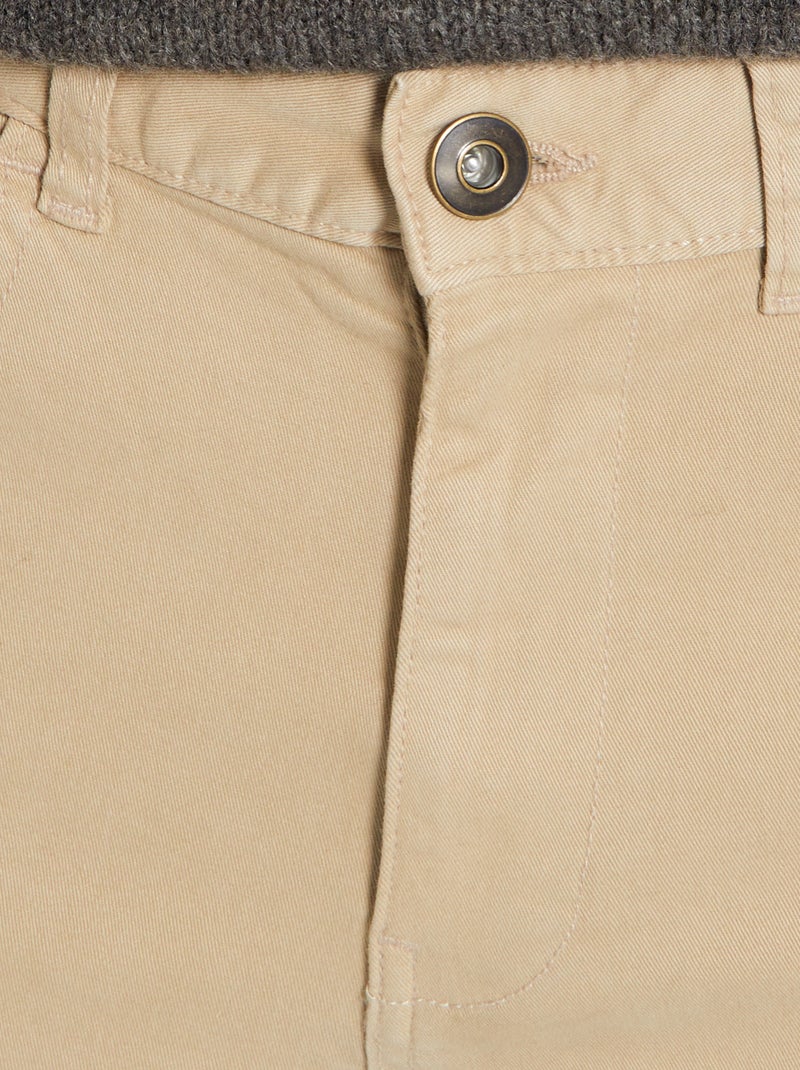 Pantaloni chino slim 5 tasche - L32 beige - Kiabi