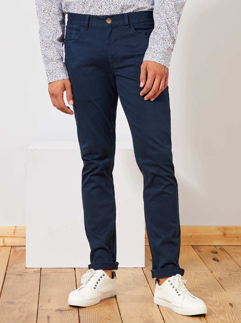 Pantaloni chino slim 5 tasche - L32 BLU - Kiabi
