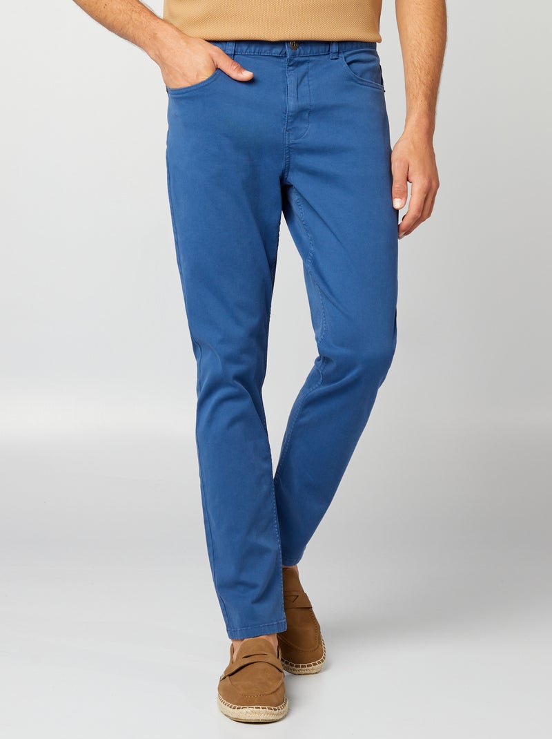 Pantaloni chino slim 5 tasche - L32 BLU - Kiabi