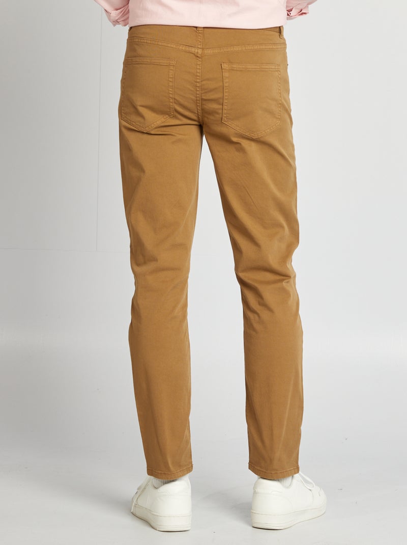 Pantaloni chino slim 5 tasche - L32 marrone - Kiabi