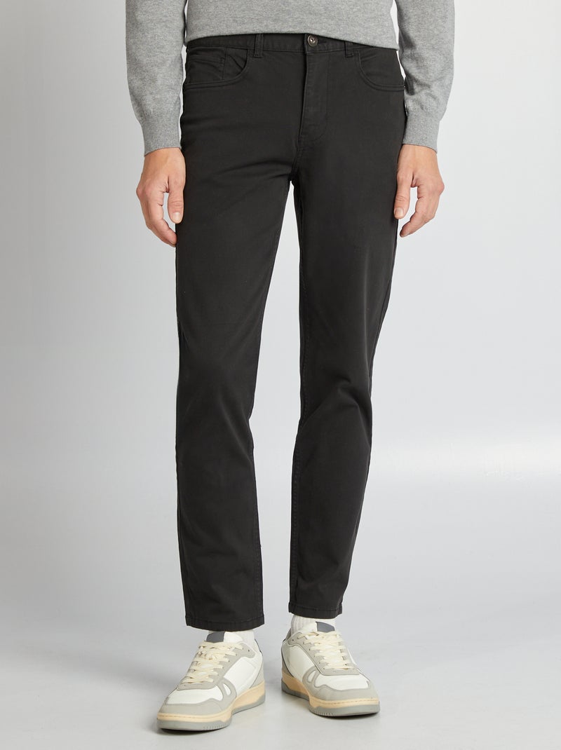 Pantaloni chino slim 5 tasche - L32 NERO - Kiabi