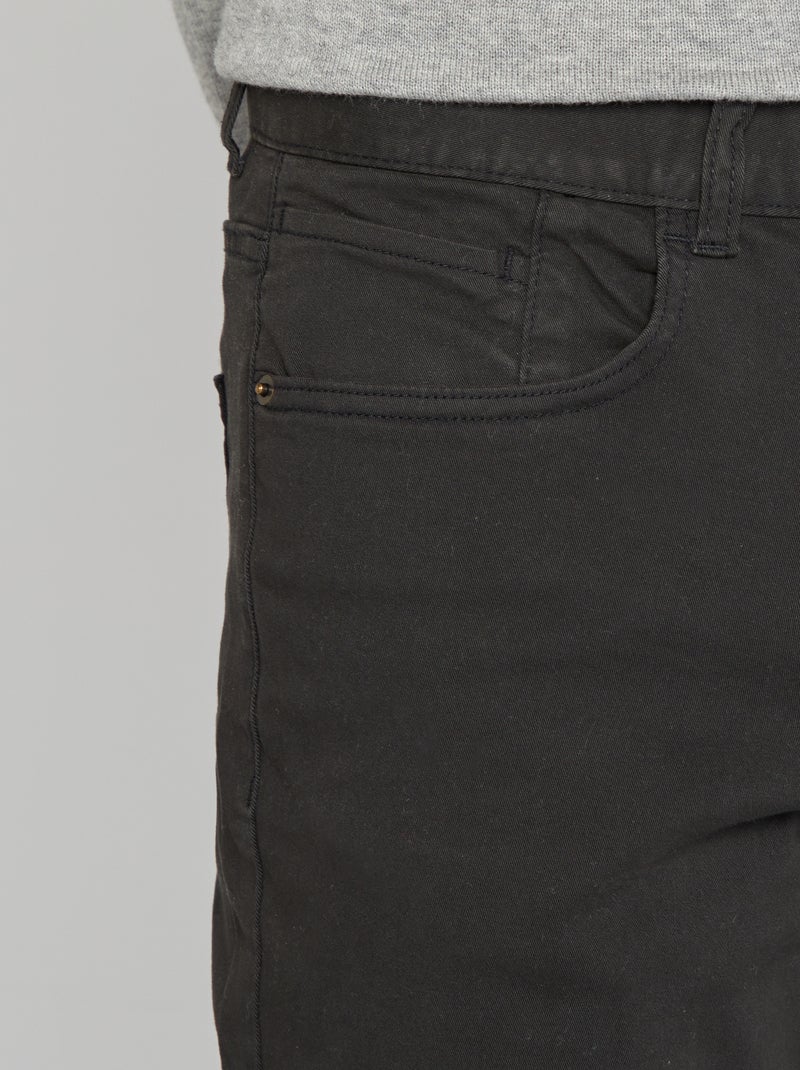Pantaloni chino slim 5 tasche - L32 NERO - Kiabi