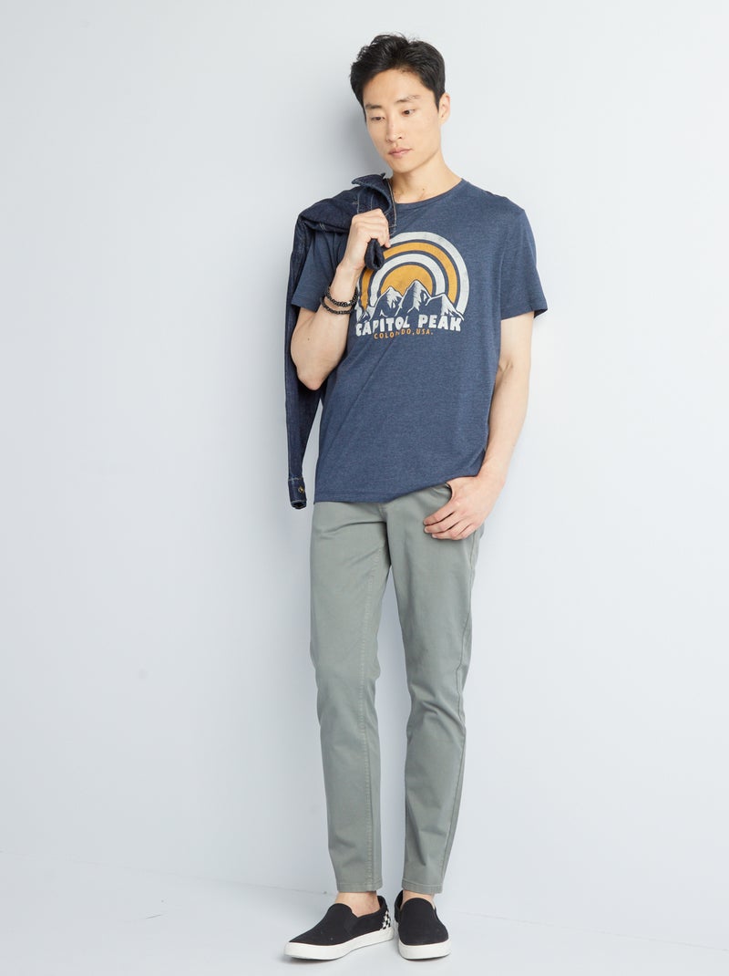 Pantaloni chino slim 5 tasche - L32 VERDE - Kiabi