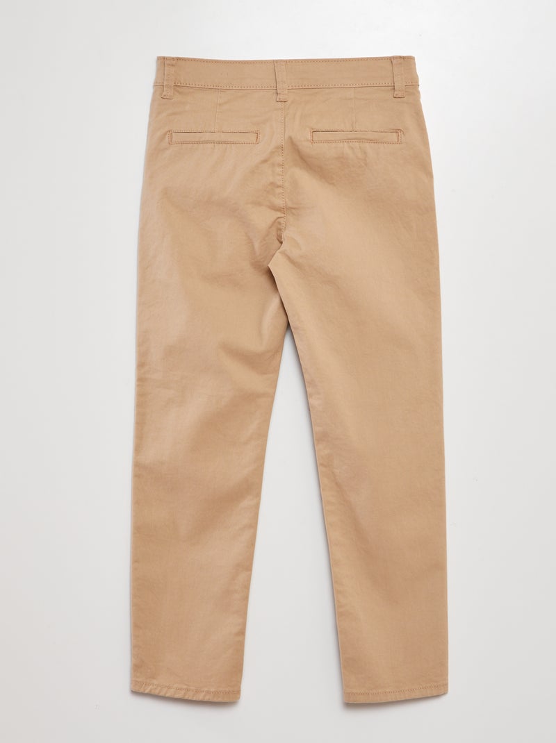Pantaloni chino slim BEIGE - Kiabi