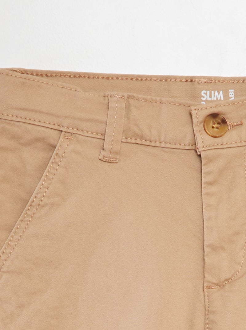 Pantaloni chino slim BEIGE - Kiabi