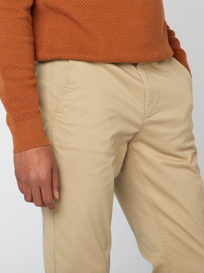 Pantaloni chino slim BEIGE - Kiabi