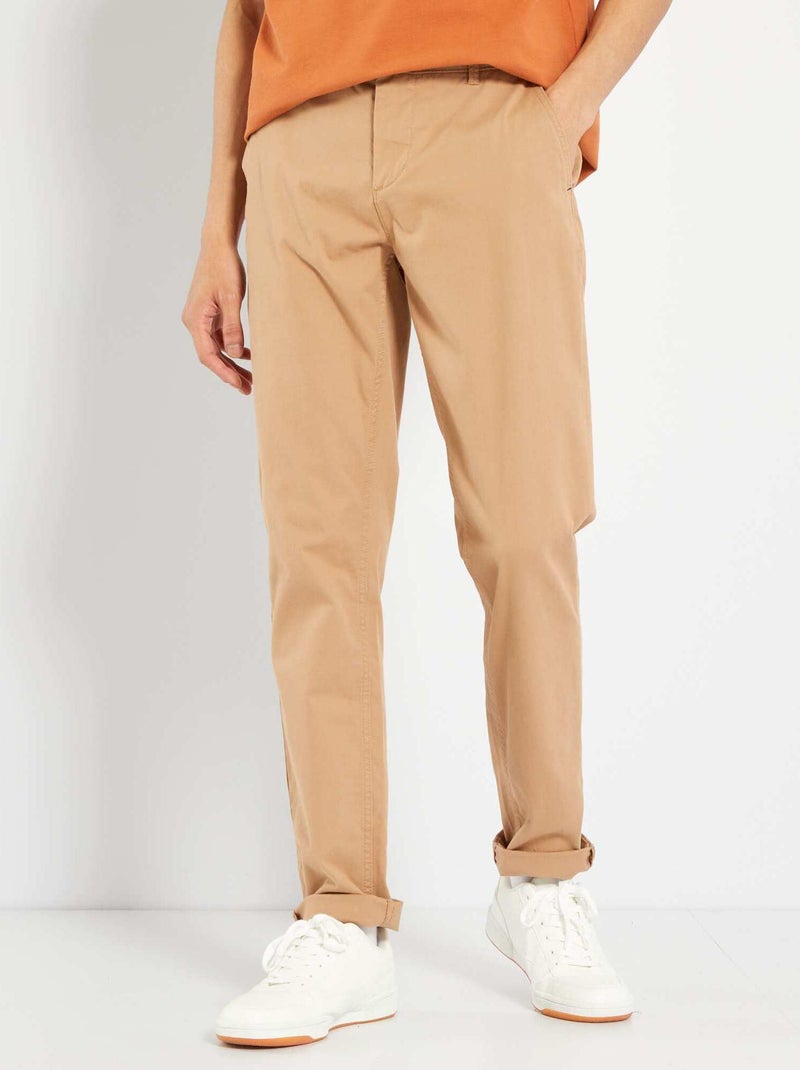 Pantaloni chino slim beige - Kiabi