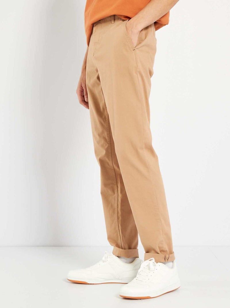 Pantaloni chino slim beige - Kiabi