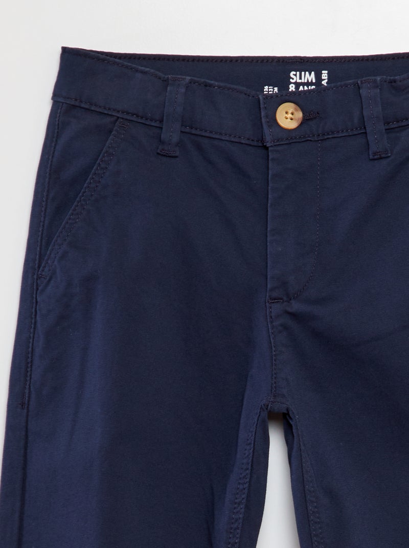 Pantaloni chino slim blu - Kiabi