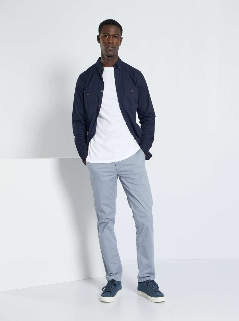 Pantaloni chino slim BLU - Kiabi