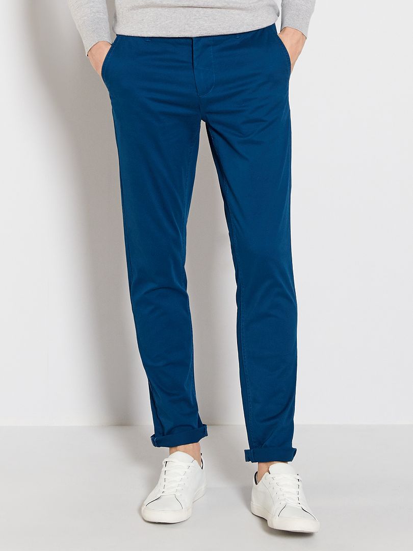 Pantaloni chino slim blu - Kiabi