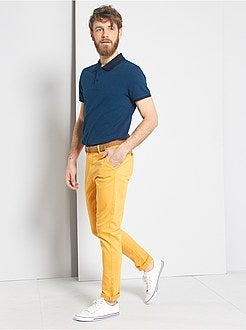 Pantaloni chino slim + cintura - Kiabi