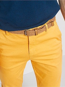 Pantaloni chino slim + cintura - Kiabi