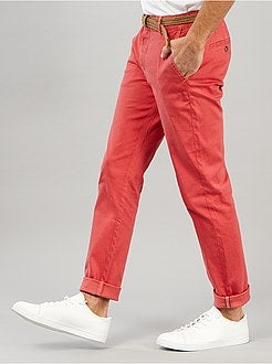 Pantaloni chino slim + cintura - Kiabi
