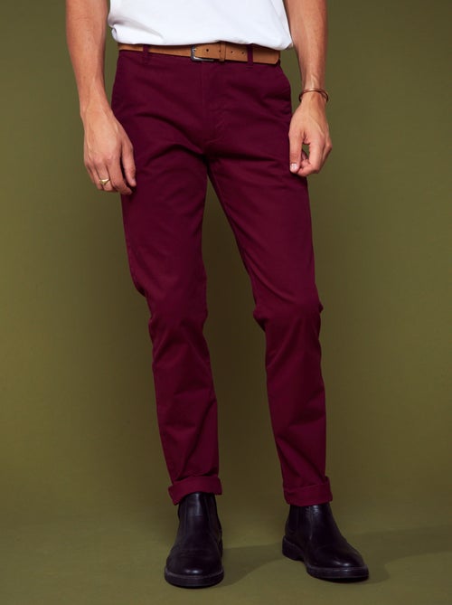 Pantaloni chino slim con cintura - L32 - Kiabi