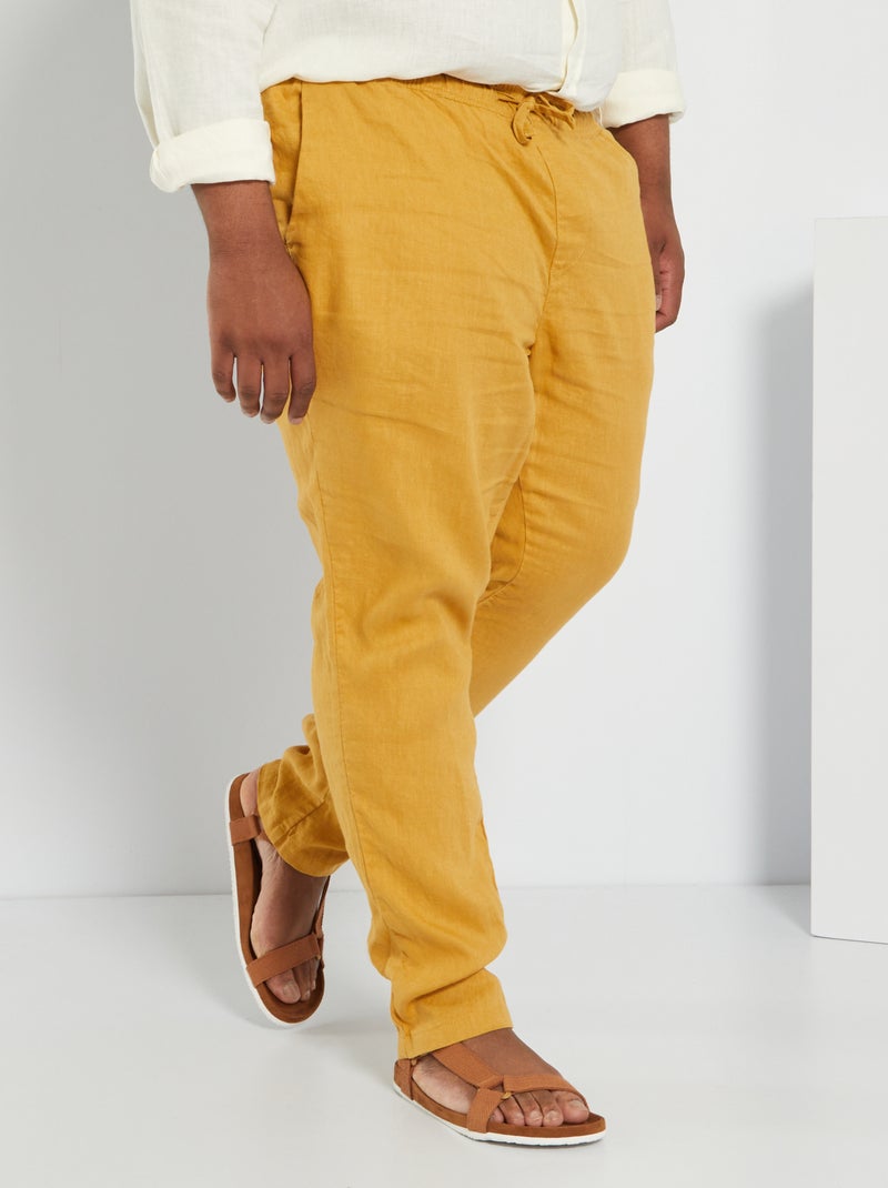 Pantaloni chino slim fit BEIGE - Kiabi