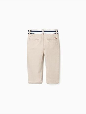 Pantaloni chino slim fit in twill con nastro a righe