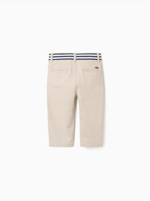 Pantaloni chino slim fit in twill con nastro a righe - Kiabi