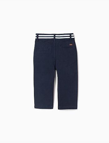 Pantaloni chino slim fit in twill con nastro a righe