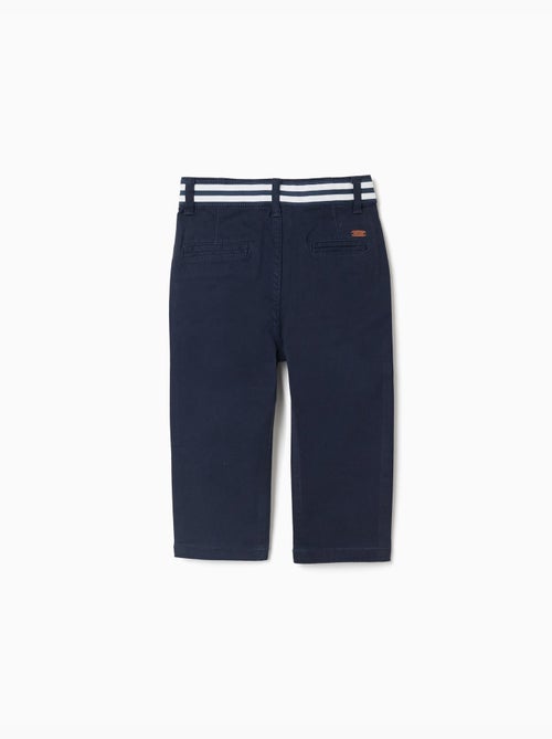 Pantaloni chino slim fit in twill con nastro a righe - Kiabi