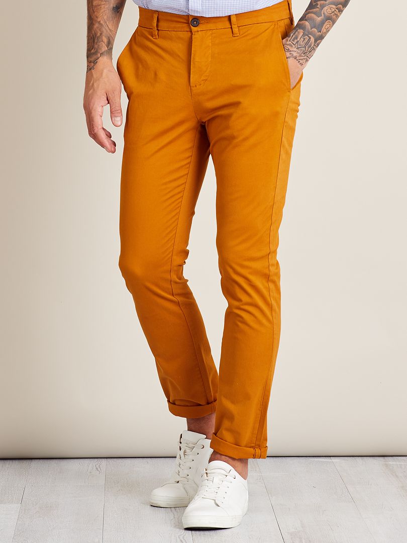 Pantaloni chino slim giallo - Kiabi