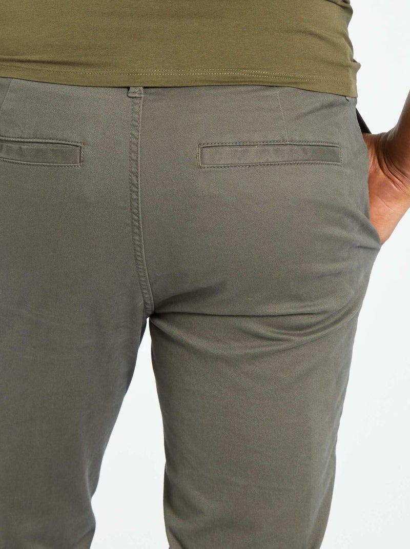 Pantaloni chino slim KAKI - Kiabi