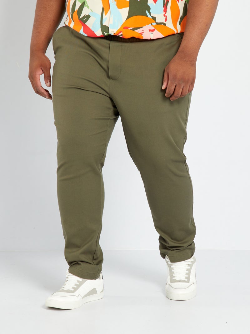 Pantaloni chino slim KAKI - Kiabi