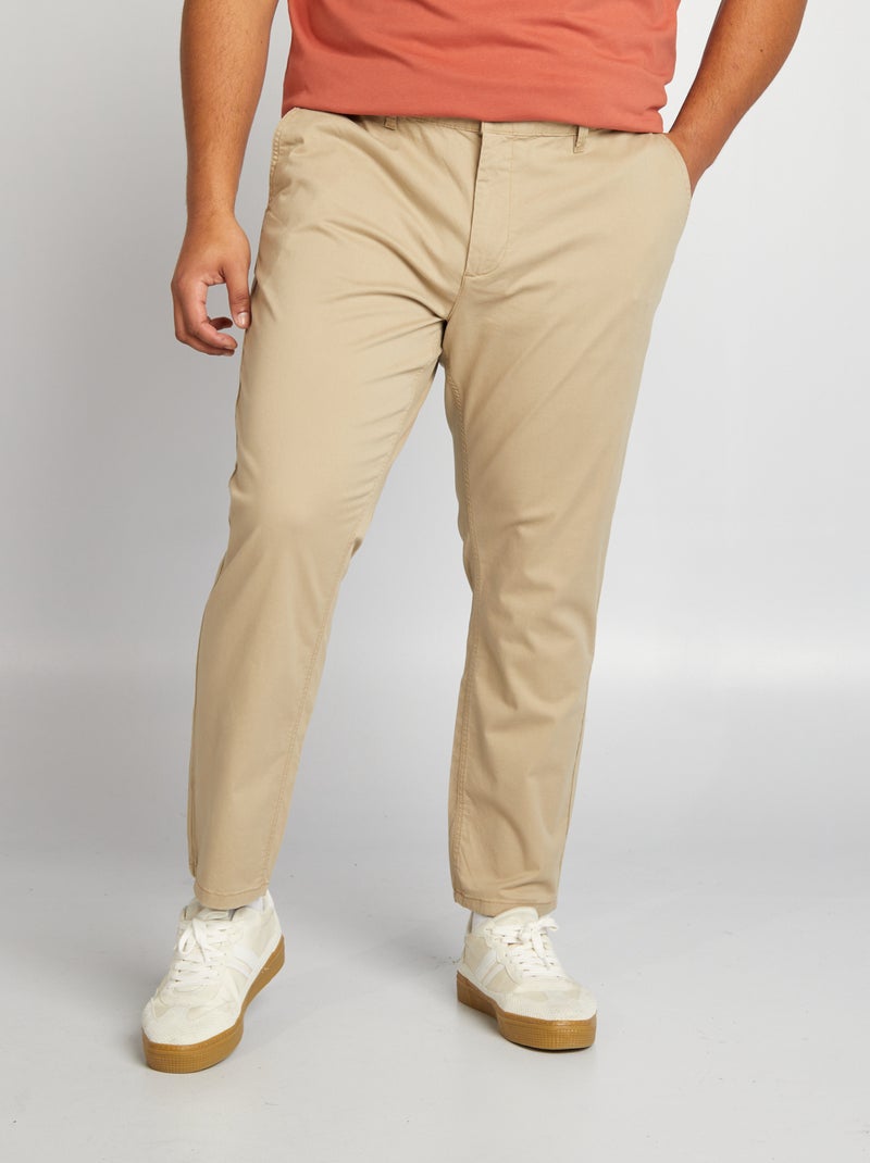 Pantaloni chino slim L30 BEIGE - Kiabi