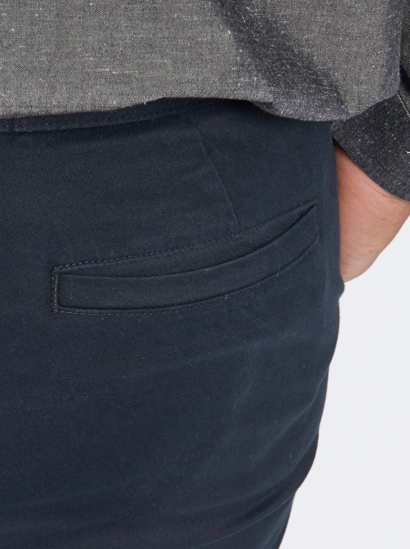 Pantaloni chino slim L30 Nero - Kiabi
