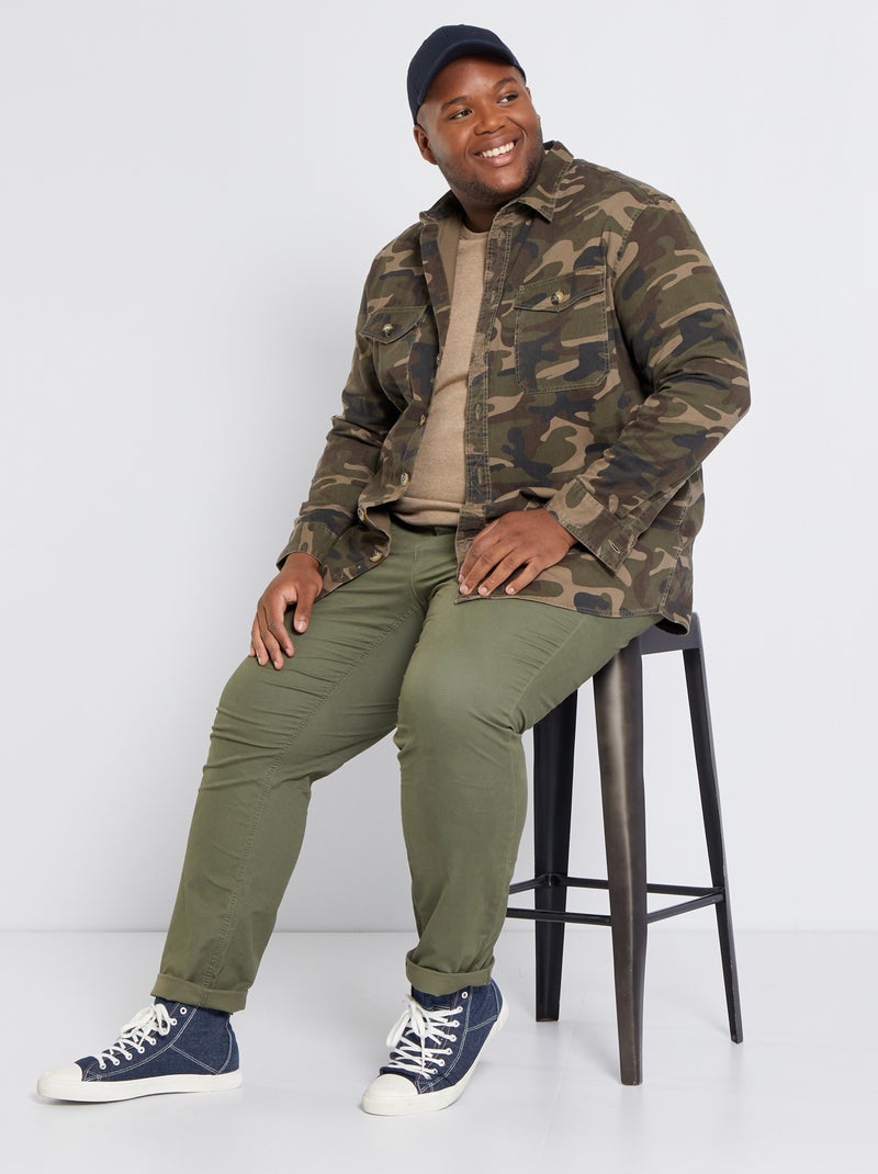 Pantaloni chino slim L30 verde scuro - Kiabi