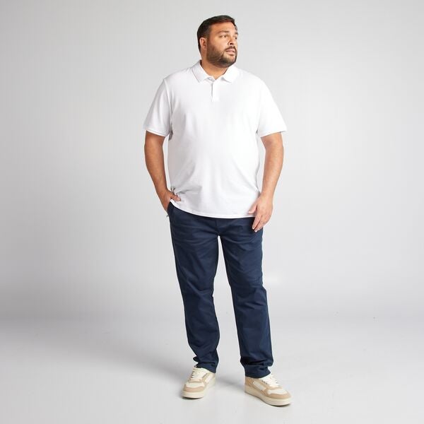Pantaloni chino slim L34 Taglie forti Uomo - blu - Kiabi - 20,00€
