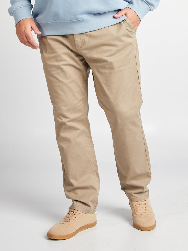 Pantaloni chino slim L34 MARRONE - Kiabi